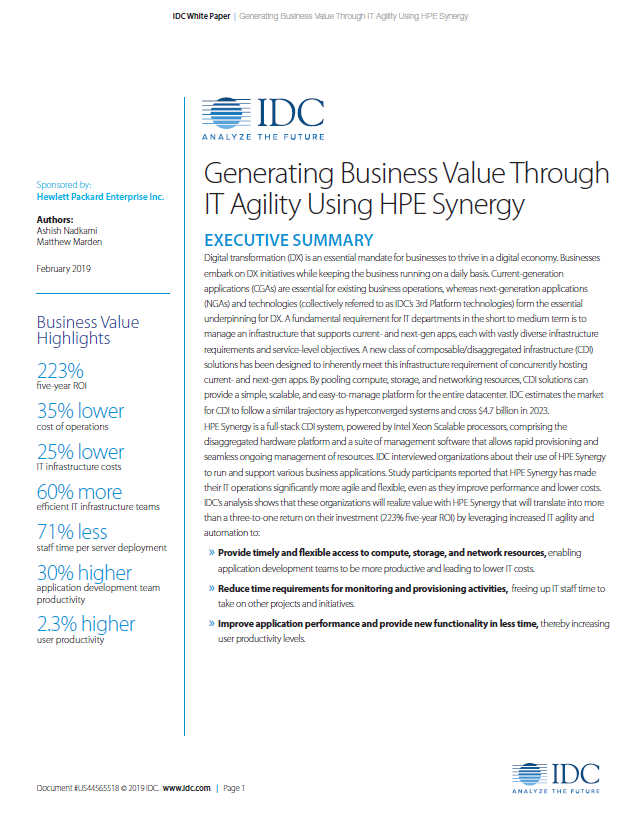 IDC Synergy IDC Synergy