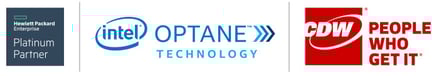 HP, Intel, Optane, CDW logos